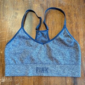 Victoria's Secret Pink Activewear Sports Bra Fitness Gym Exercise Blue Used M